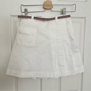 Burberry London White Pleated Skirt